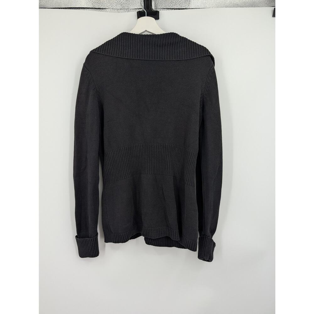 Banana Republic Chunky Shawl Collar Black Big Button Cardigan XL Career Office - Picture 4 of 8